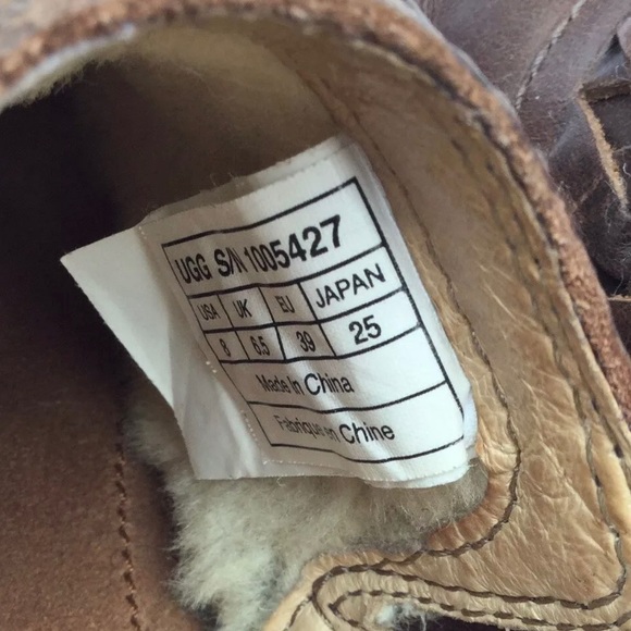 UGG Anila Full Grain Leather Wool Lined Closed Back Slip On Shoes Comfort Clogs - Picture 12 of 14